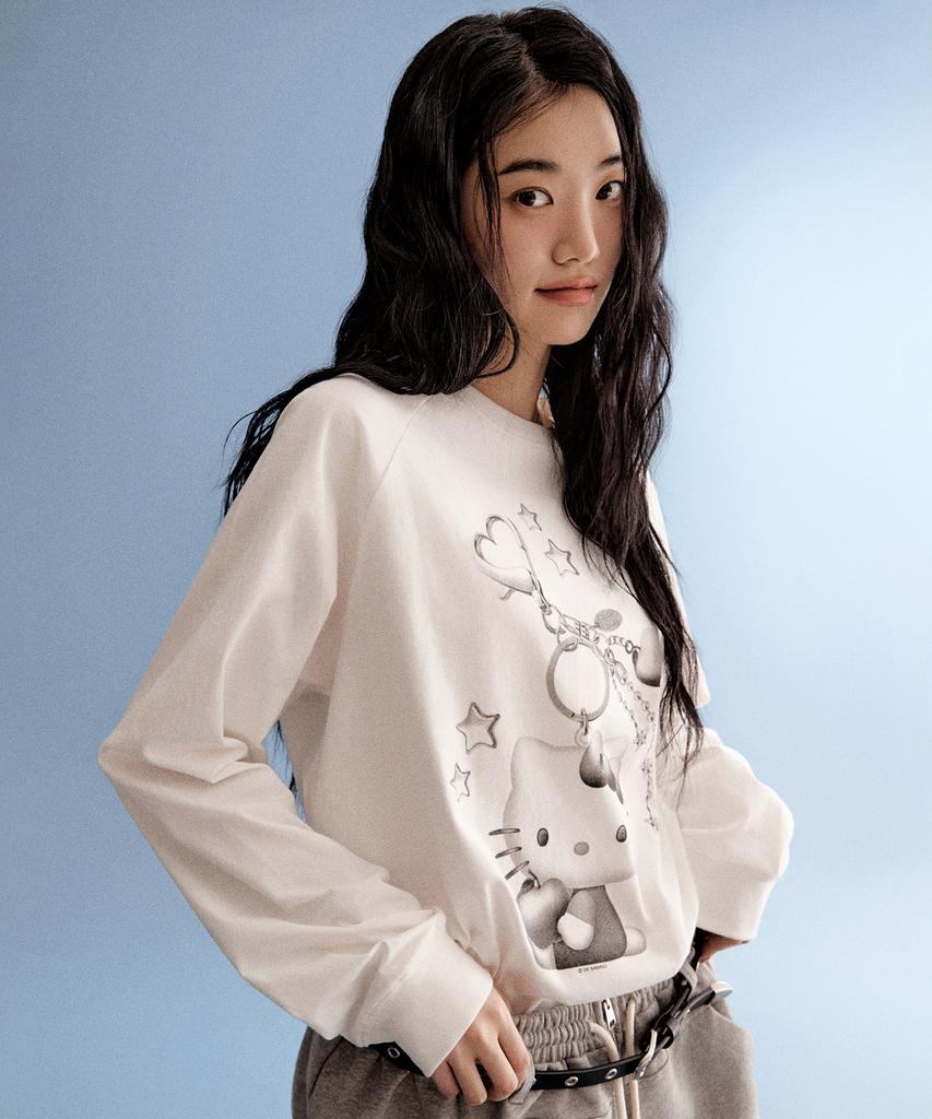 Seupao [Sanrio Characters] Long Sleeve T-Shirt (White)_Splag23U01