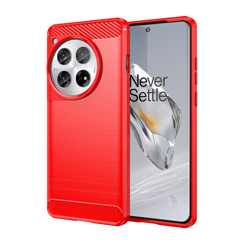For OnePlus 12 Case Bumper Anti-knock Soft Silicone Carbon Fiber Back Cover For OnePlus 12 5G Case For OnePlus 12 Case 6.82 inch