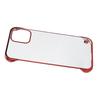 Capa de Celular Rígida de PC Galvanizada para Iphone 12 Meia Borda Transparente