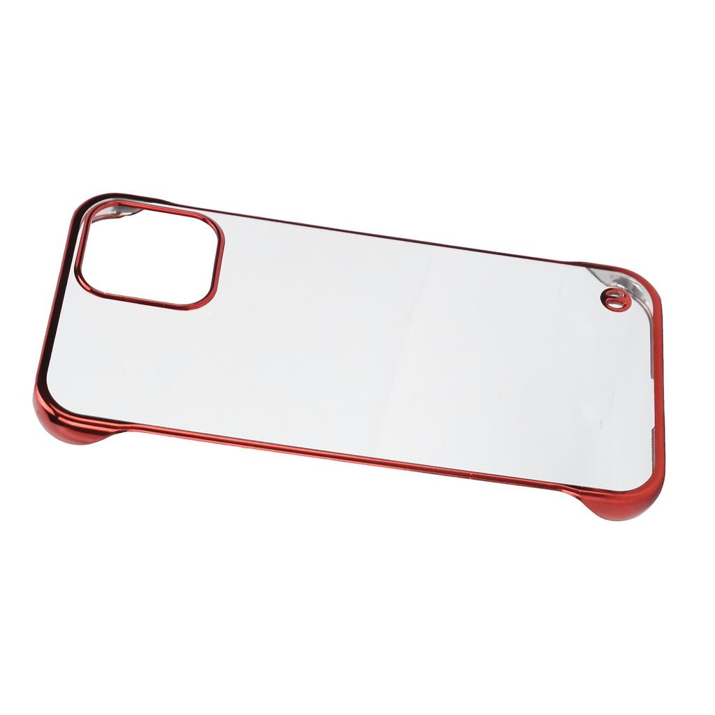 Capa de Celular Rígida de PC Galvanizada para Iphone 12 Meia Borda Transparente