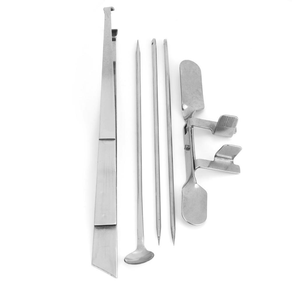 5Pcs Stainless Steel Capon Knife Tool Durable Safe Nontoxic Poultry Farms Instrument Easy Operate High Hardness