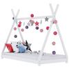 VidaXL Kid's Bed Frames Kid's Cabin Bed Children's Bed Structure House Children's Bedroom Interior White 283360