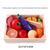 Holz Simulation Küche Rollenspiel Spielzeug Klassisches Spiel Montessori Lernspielzeug für Kinder Kinder Geschenk Obst Gemüse Schneideset