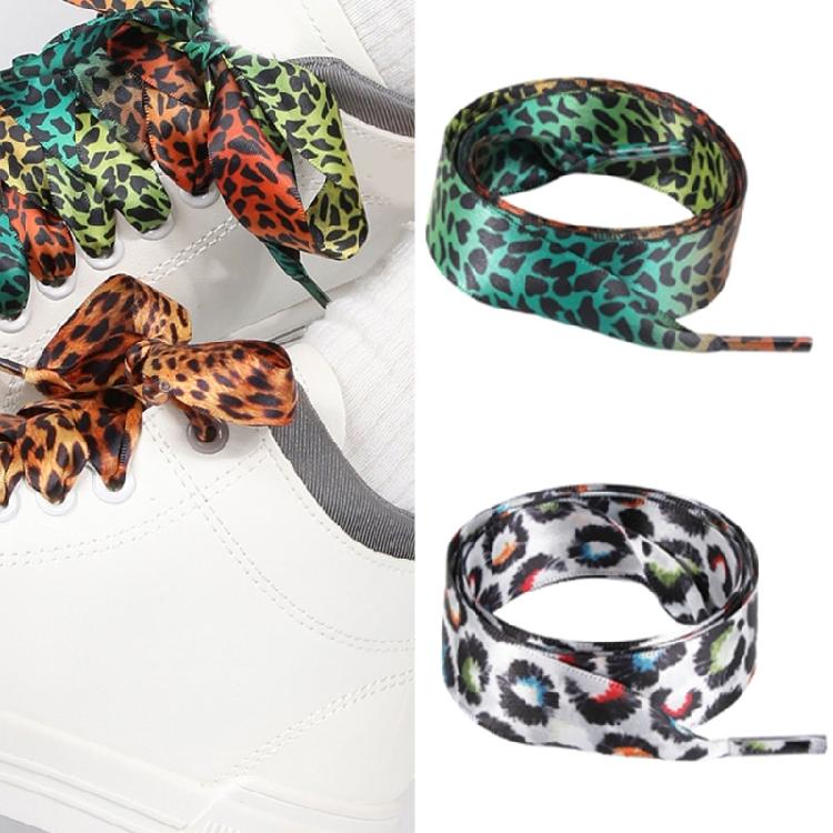 Leopards Print Tie Dye Shoe Laces for Canvas Shoe Strong Polyester Materials for Everyday Reliability