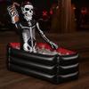 Funny Halloween Gifts for Friends Inflatable Skull Ice Bucket, Pirate Skeleton Drink Cooler Party, Leakproof Events Thickened PVC Portable Beverage