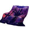 Halloween Flannel Blanket - Scary Throw for Couch, Sofa, Bed, Indoor Outdoor Home Decor
