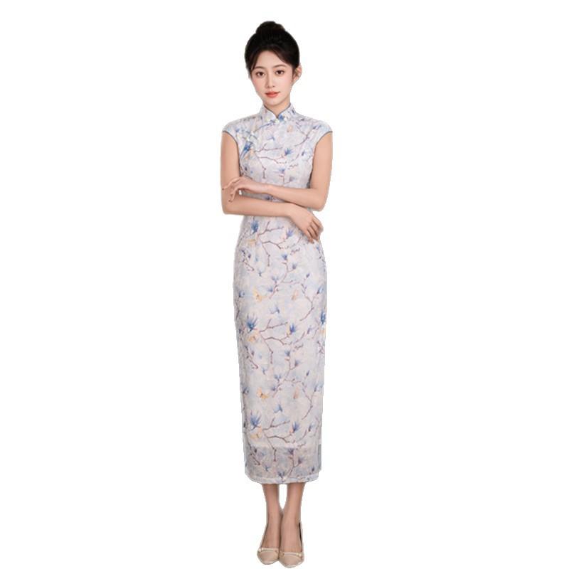 New Chinese retro national style sleeveless old Shanghai improved simple and elegant cheongsam spring and summer new temperament daily wear
