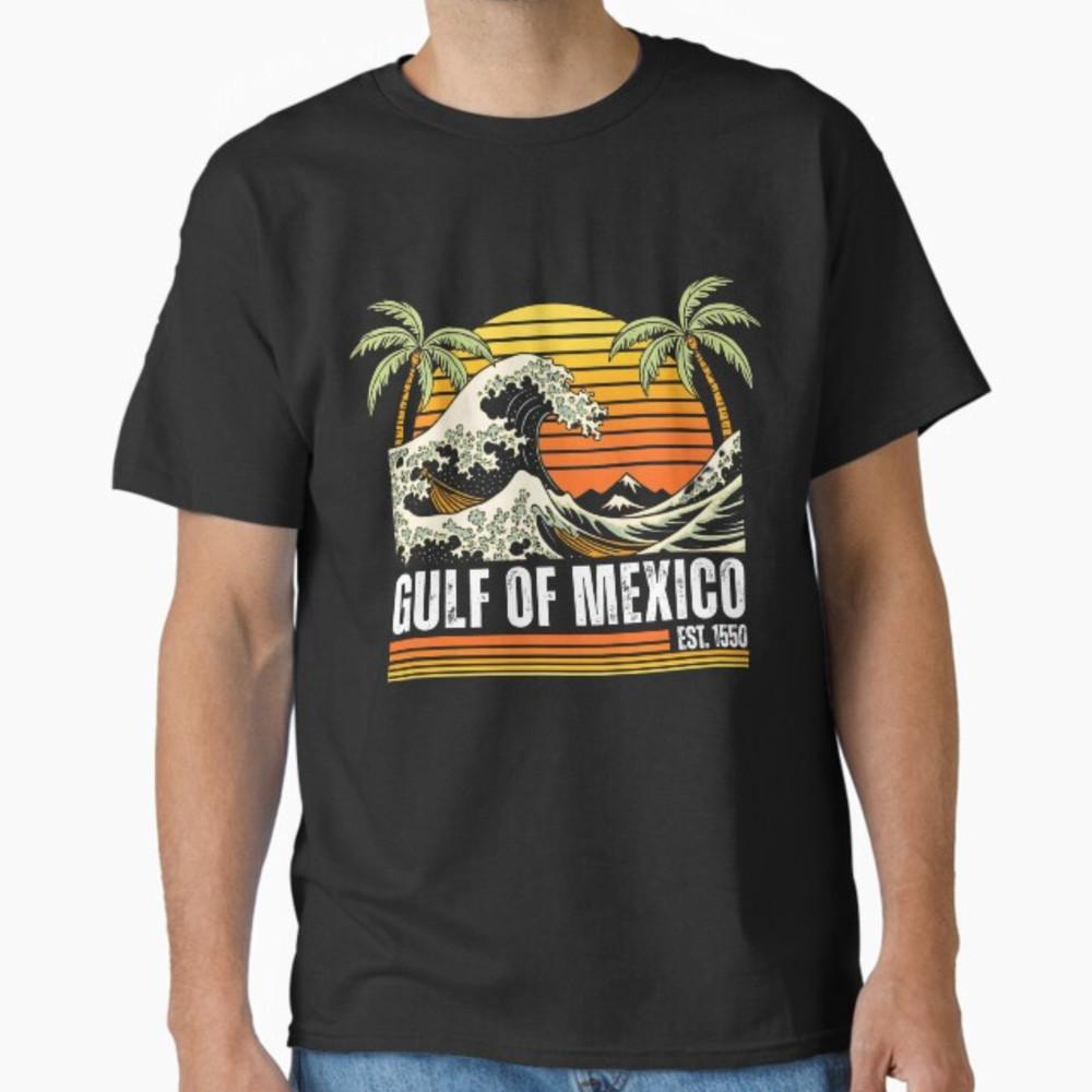 Gulf Of Mexico Est 1550 Retro Vintage Beach Present Unisex T-Shirt Unisex T-Shirt XXL