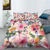 3D Modern Romantic Style Bedding Set Flower Quilt Cover Sheet/double Bed Full-size Bedspread Set Washable Comfortable Home Decoration