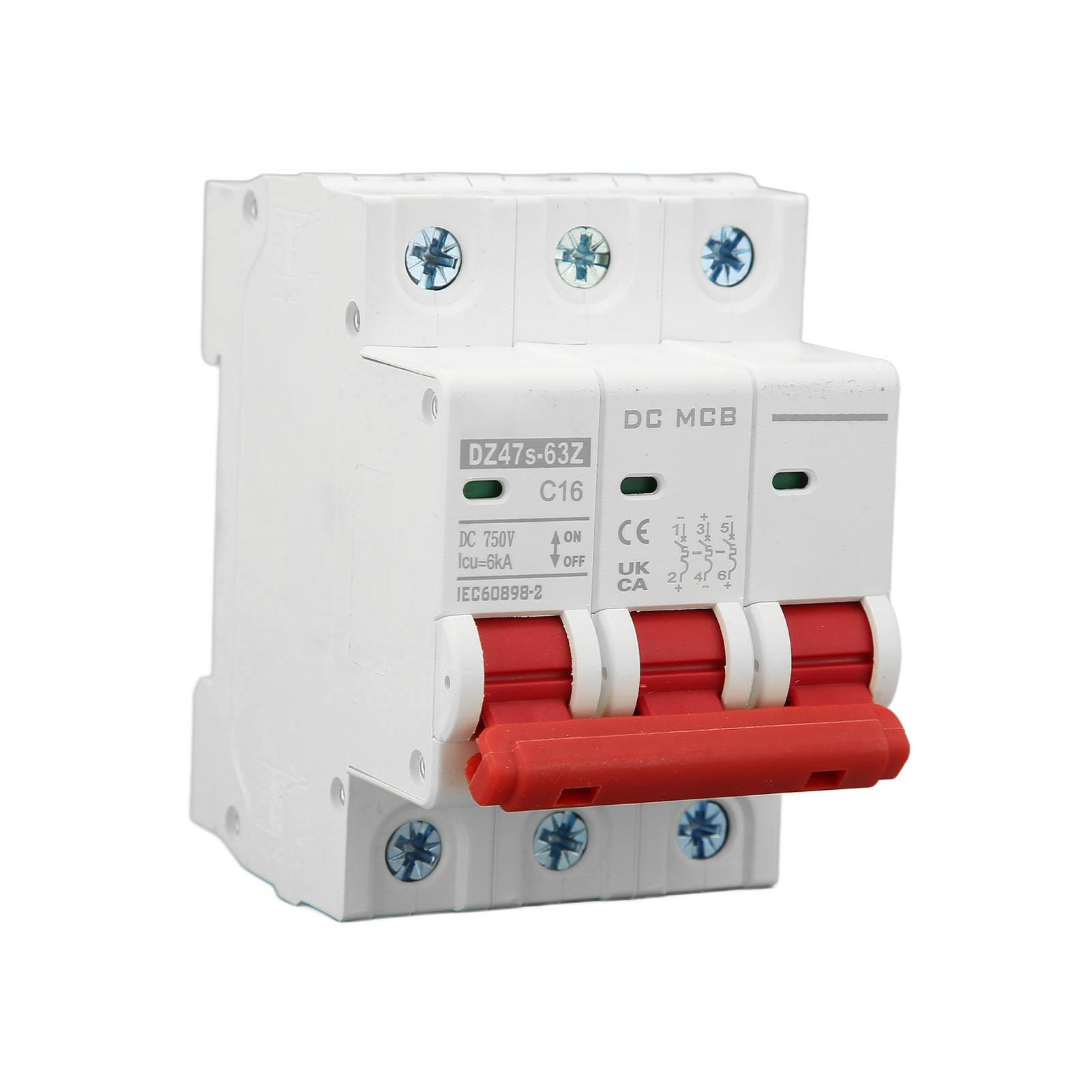 

3P DC Circuit Breaker 6000A Breaking Capacity Mini Safety Circuit Breaker for Solar Photovoltaic
