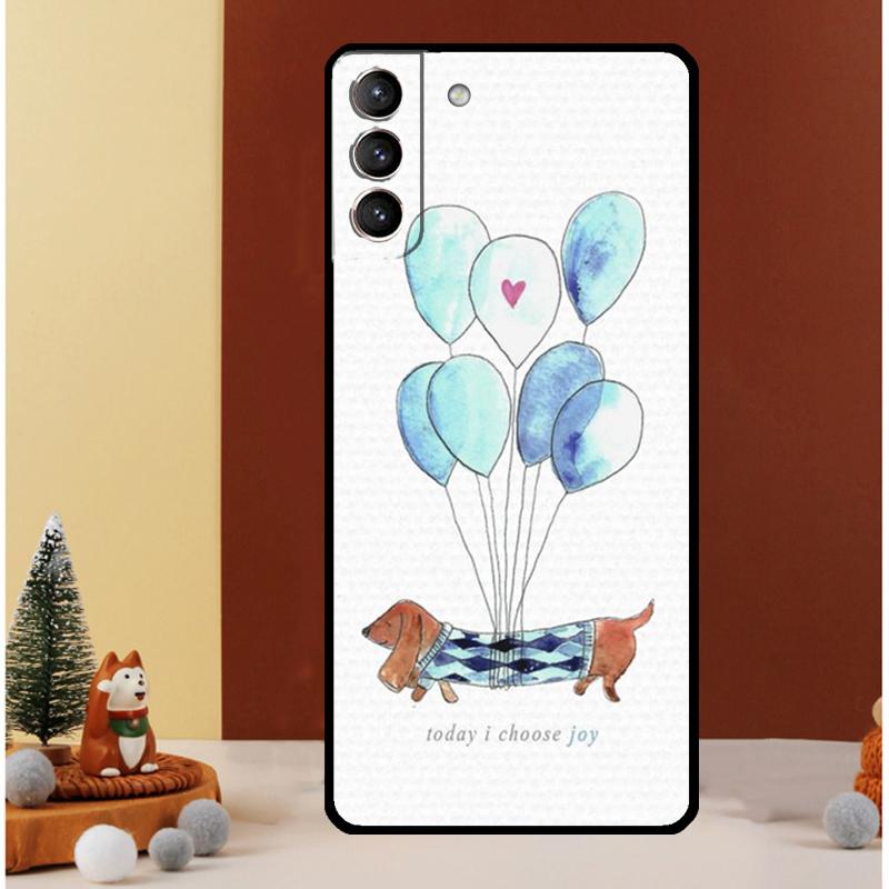 Cartoon Dachshund Sausage Dog Case For Samsung Galaxy S24 S26 Ultra S22 S23 S25 Ultra S20 S21 Plus S10 S25 FE Cover Funda
