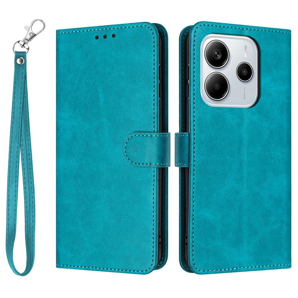 Für Xiaomi Redmi Note 14 4G (164,84 x 78,15 x 8,16 mm) Hülle Flip Ständer PU Leder Brieftasche Handyhülle Kalbsledertextur