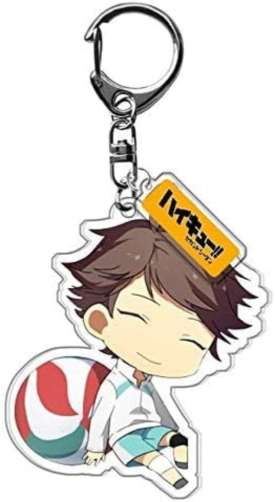 Sbdsyue Set of 6 Keychains for Tobio Kei Koushi Kenma and Tetsuro Perfect for Everyday Costume Moe Anime Phone Car Baby Showers (Yue) Haikyu!!