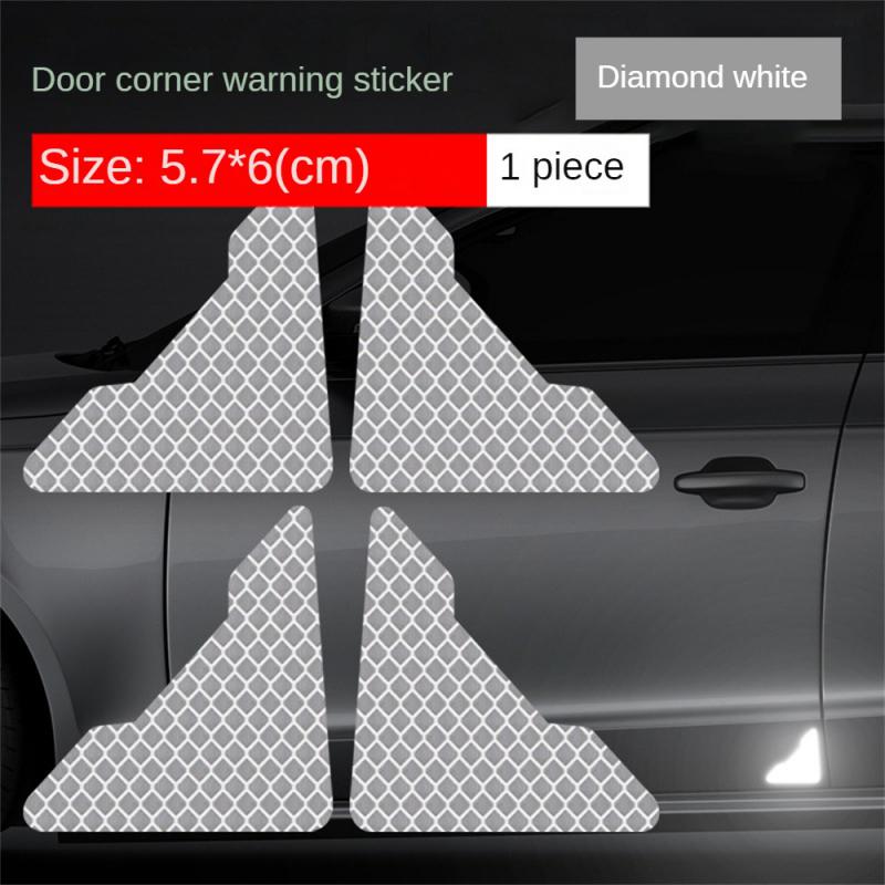Adesivo Riflettente Angolo Porta Auto Impermeabile Antigraffio Protezione Anticollisione Decalcomanie di Avvertimento Adesivi Protezione Porta Auto