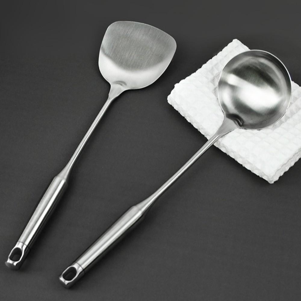 Thickened Stainless Steel Soup Ladle Rustproof Cooking Shovel Kitchen Shovel Spoon Kitchen