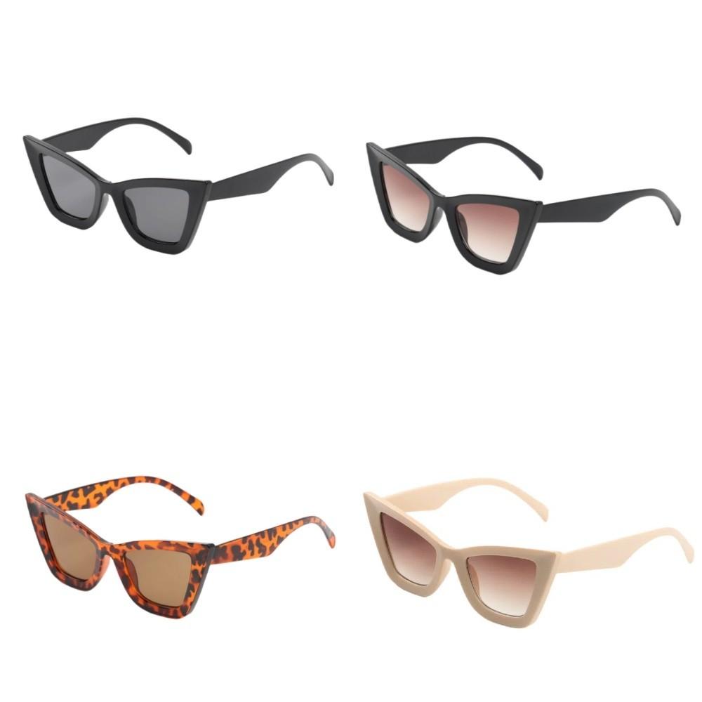 Punk Leopard Print Eyewear Big Frame Wide Legs Sun Glasses Fashion Cat Eye Sunglasses  Outdoor