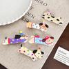 New Acrylic Dog Hairpin - Sweet and Cute Girl's Side Parting Hair Clip with Cartoon Hair Accessory