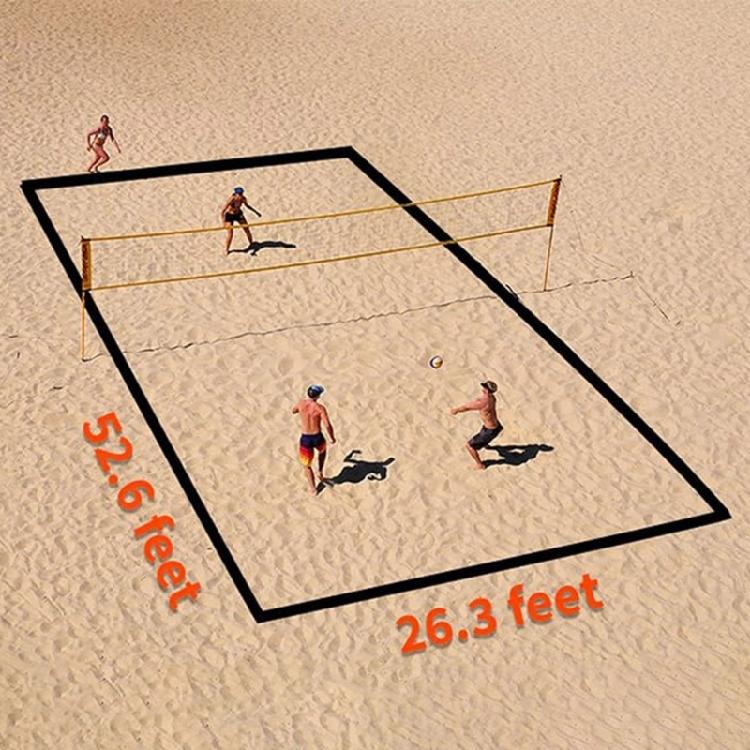 Completes Outdoor Volleyballs Courts Boundaries System Official Dimension Line Sand Anchors Included