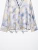 TAOP&ZA Women's Tie-Dye Silk Satin Long Sleeve Shirt and Midi Skirt Set - Spring/Summer Fashion