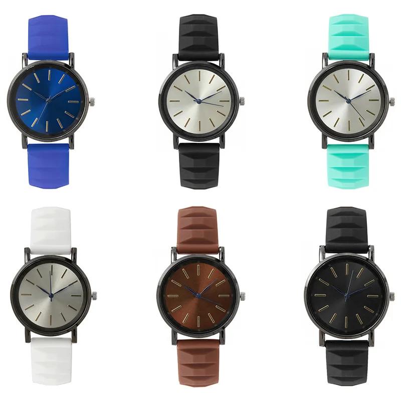 Simple Blue Ladies Dress Quartz Watch Fashion Silicone Stripes Women Brands Clocks Wristwatches Female Sports Quartz Clock Gifts