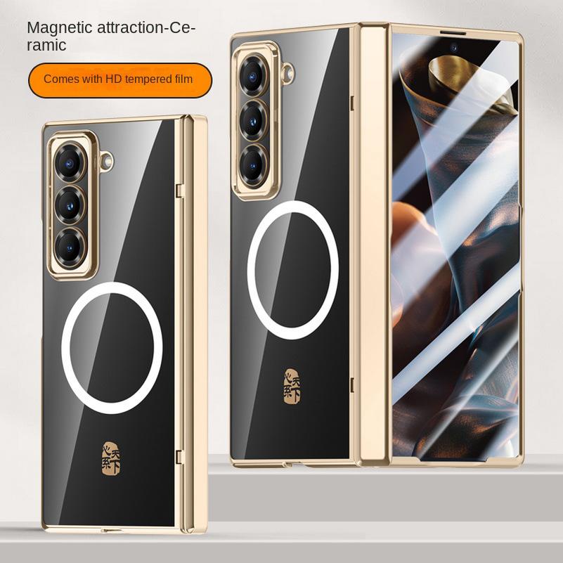 Magsafe Magnetic Transparent Screen Tempered Glass Protect Case For Samsung Galaxy Z Fold Special Z Fold SE Spring Hinged Cover