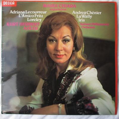 LP Record MARIA CHIARA NATIONAL PHILHARMONIC  Arias By Cilea Giordano Mascagni  SXL6864 DECCA UK Classical Used