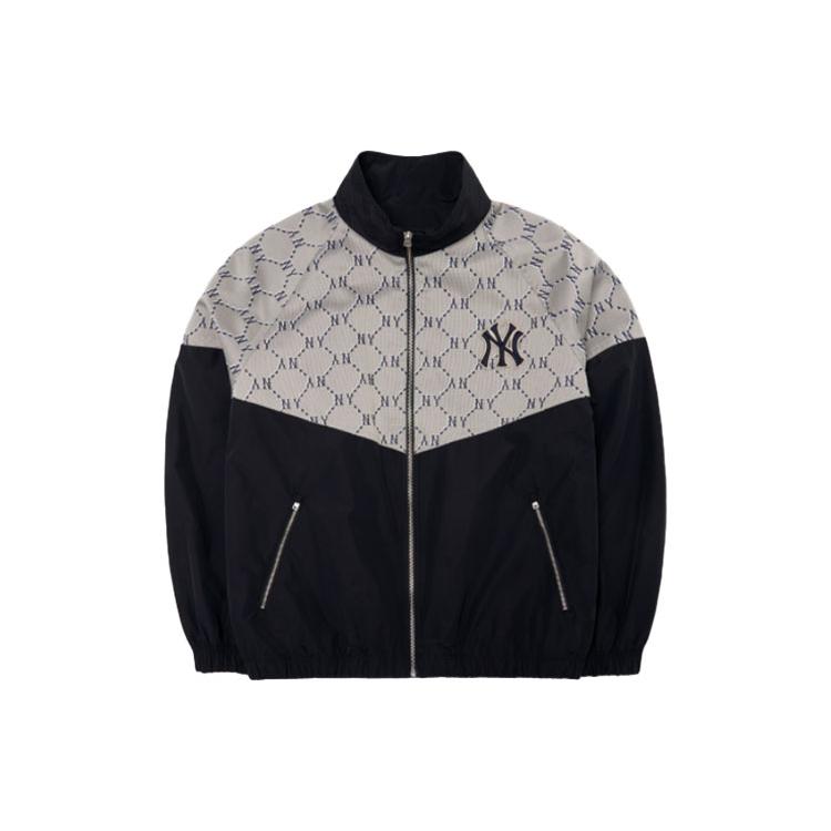 MLB Old Flower Jackets Unisex Black Stand Collar Moderate Other 3AWJM0221-50BGS XS