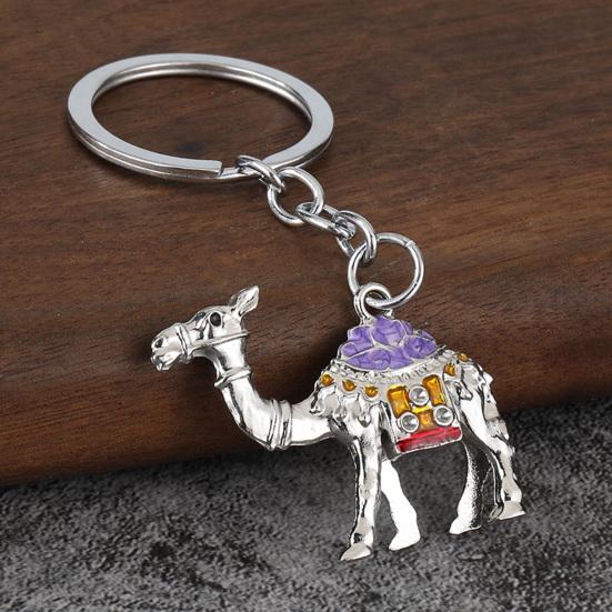 Přívěsek na klíče Velbloudí přívěsek Klíčenka s barevným smaltovaným povrchem Klíče Taška Batoh Kompaktní Lehký Příslušenství na klíče Dárek