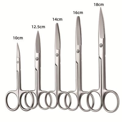1PC Stainless Steel Scissors 14/16/18 Large Curved Scissors Animal Husbandry Teaching Surgery Gauze Scissors Thread Removal Scissors Non-medical