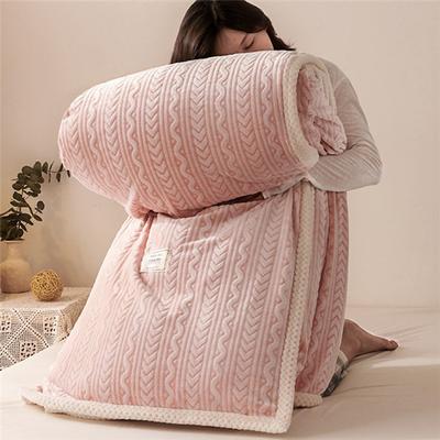 Hautfreundliche, gewaschene Baumwolle, Klimaanlage, Steppdecke, Einzel-, Doppel-, Korallen-Fleecedecke, Winter-Wolldecke, Schlafsofa
