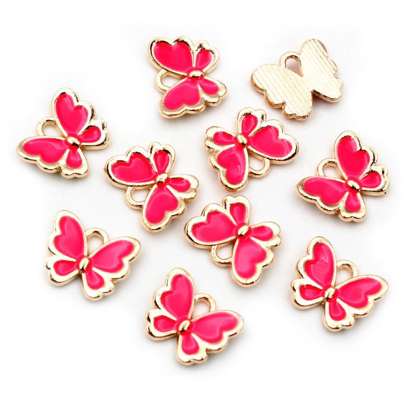 20pcs Small Enamel Butterfly Charms Pendant 10x13mm Alloy DIY Jewelry Making Accessories Findings for Necklace Bracelet Earrings