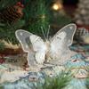 3/6/10Pcs Plastic DIY Artificial Butterfly Decoration Pendant Hanging Ornament Christmas Tree Ornament New Year