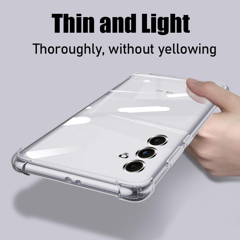 Przezroczyste Etui Na Telefon Dla Samsung Galaxy S25 S24 S22 Ultra S23 Plus Fe Silikonowe Miękkie Etui Dla Samsung A16 A26 A36 A56 A55 A35 A15 A54