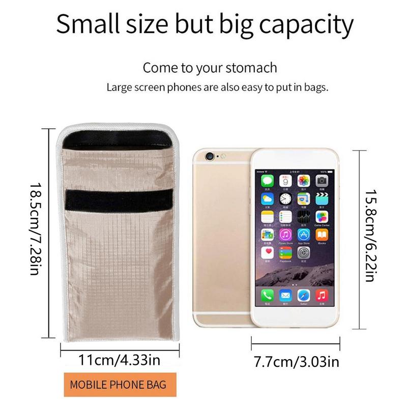 Signal Blocking Faraday Case For Car Key Cell Phone Car Keys Remote Control Shielding Bag Anti-Radiation Signal Shielding Pouch