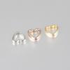 Pack of 50 Fashionable Heart Shaped Double Hole Beads CCB Material Hollow Hearts
