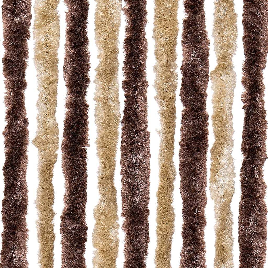 VidaXL Insektenschutz-Vorhang Beige und Hellbraun 90x200 cm Chenille
