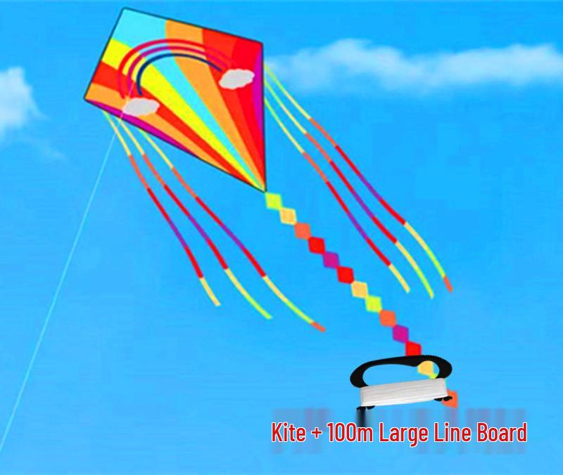 Vibrant Diamond Triangle Kite - Easy to Fly in Light Breeze for Kids