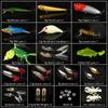 234pcs Fishing Tackle Set Fishing Minnow Popper Lures Baits Crankbait Jig Hooks Sinker Weight Barrel Swivels with Free