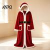 Christmas Theme Printed Wrap Hooded Heated Poncho Blanket Flannel Wearable USB Heating Cape Gift for Her on with Festive Print Cozy Winter