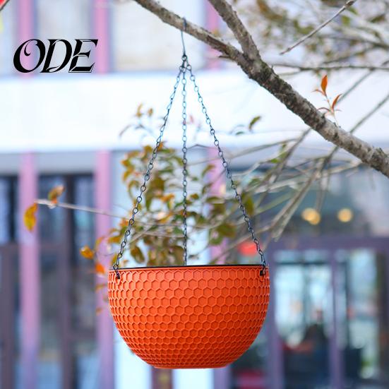 Hanging Pot Flower Basket Imitation Honeycomb Self Water Absorption Plant Hanger Waterproof Outdoor Resin for Garden