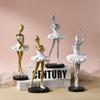 Ballet Dance Pose Resin Sculpture: Commemorative Figurine and Gift Decoration