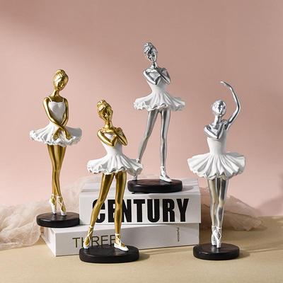 Nordic Style Ballet Girl Resin Ornament - Girly Room Decor & Birthday Gift