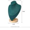 Solid Wood Velvet Jewelry Display Stand for Necklaces and Pendants