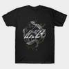 Men Black Print T-shirt Randy Orton Strike First Viper Bolt No-Cut Transfer Paper Print Cotton Tshirt