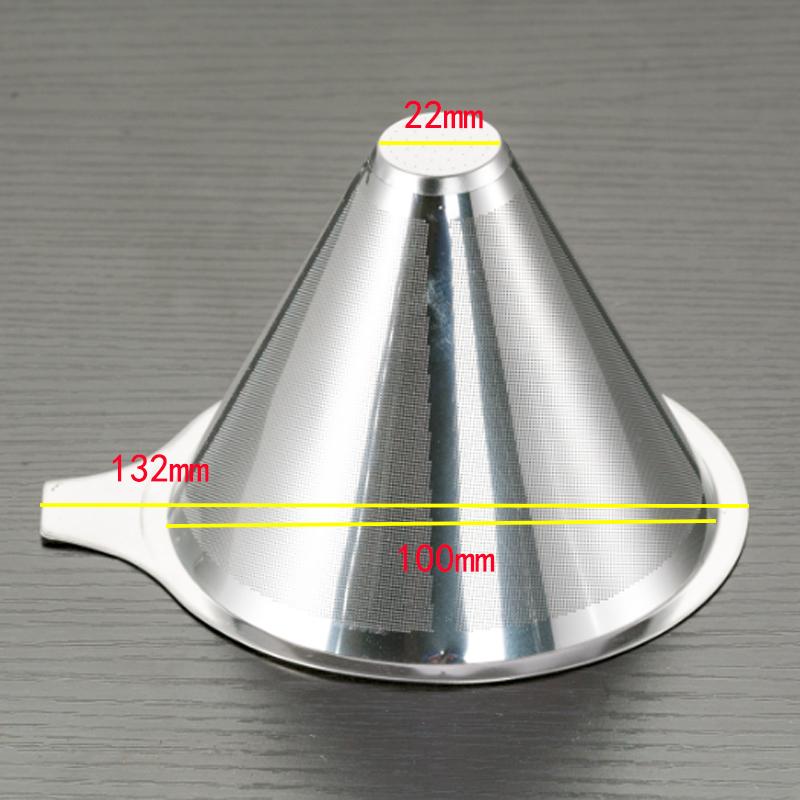 Double Layer 304 Stainless Steel Coffee Filter Holder Pour Over Coffees Dripper Mesh Coffee Tea Filter Basket Tools