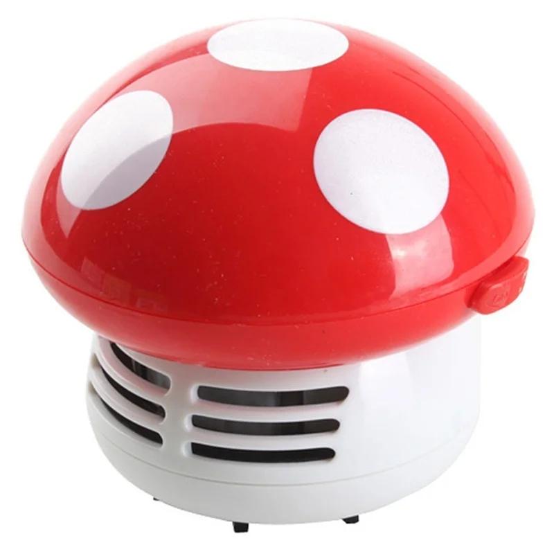 Cute Mini Mushroom Cleaner Desk Desktop Dust Vacuum Cleaner