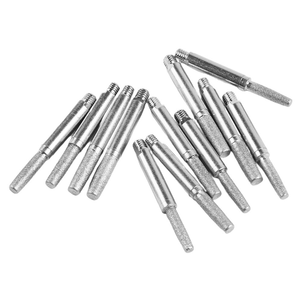 12pcs Set Grinding Head Power Tool Practical 4.0mm/4.8mm/5.5mm Hand Chain Grinder Light-weight Sharpener Parts