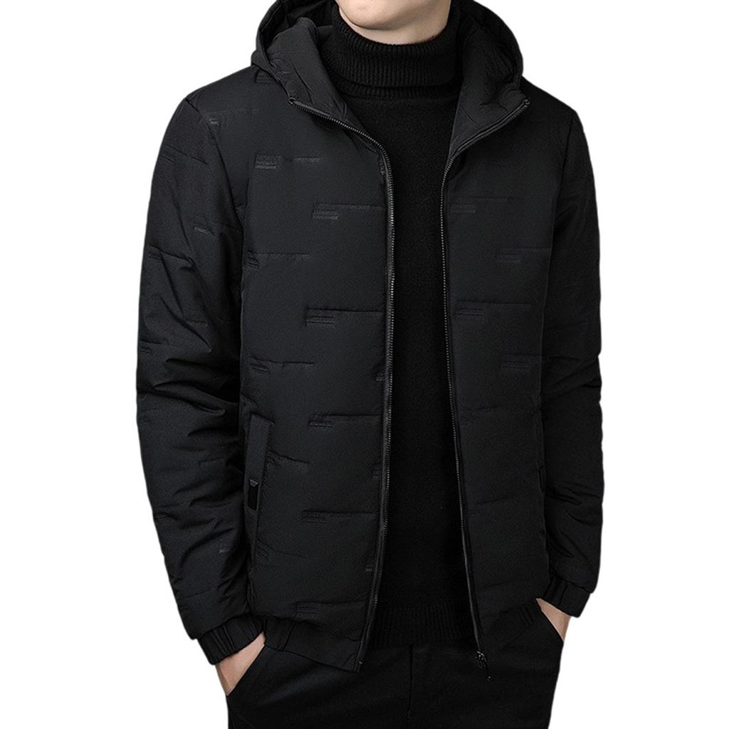 Men  Thickened  Leisure  Loose  Cotton-Padded Jacket  Hooded Hood  Coat