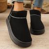 New Home Cotton Slippers Warm and Thickened Couple Models Simple Autumn and Winter Indoor Half Pack and Home Furnishing