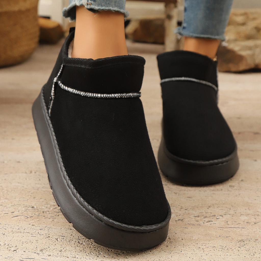 New Home Cotton Slippers Warm and Thickened Couple Models Simple Autumn and Winter Indoor Half Pack and Home Furnishing